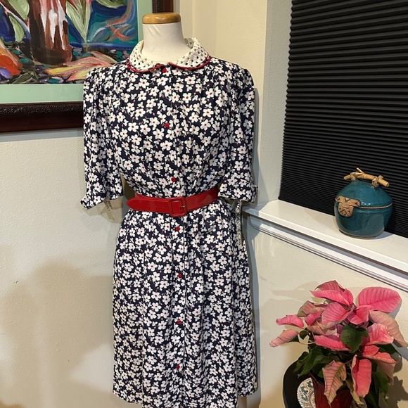 Vintage 1960s Model's Coat in Red, White and Blue - New w/ Tags - So Cute. - Picture 15 of 16